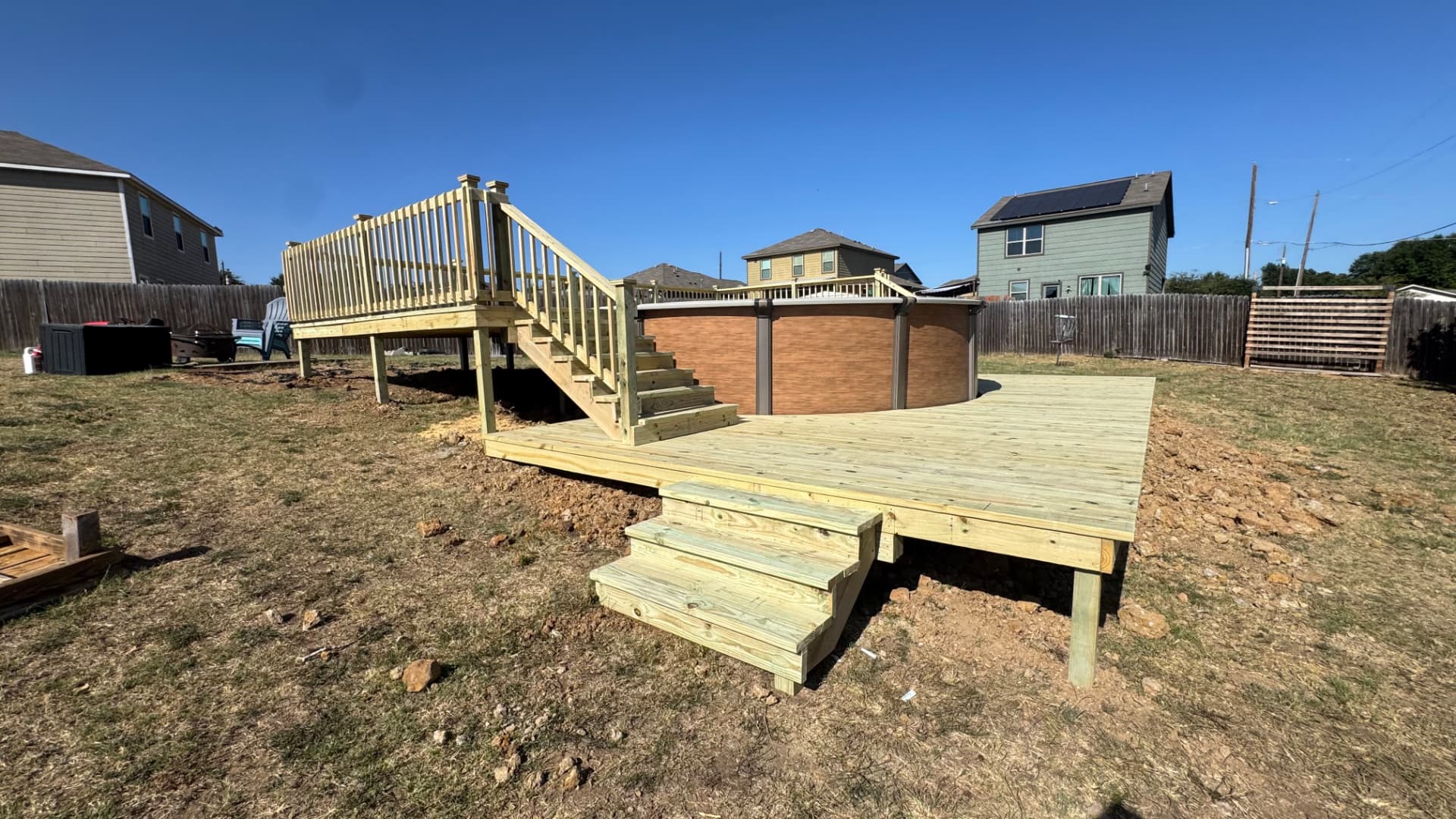 Pool deck and landing