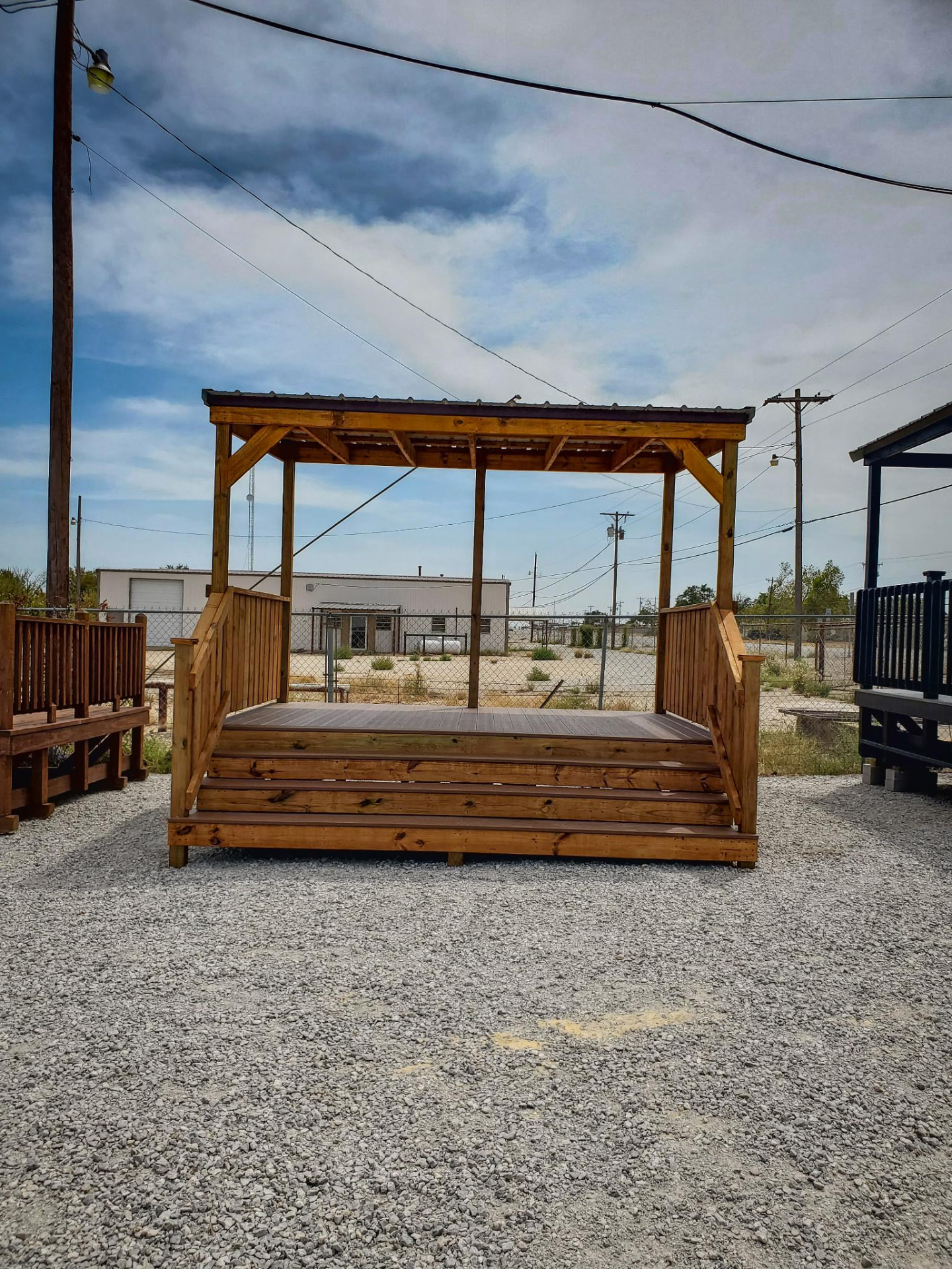Stained composite rent-to-own deck